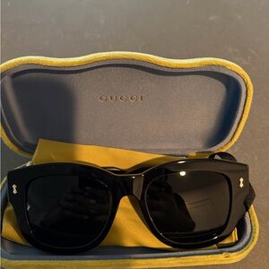 Gucci Black Sunglasses with Yellow Case